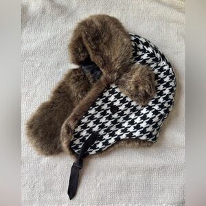 Mudd Quilted Faux Fur Trapper Hat